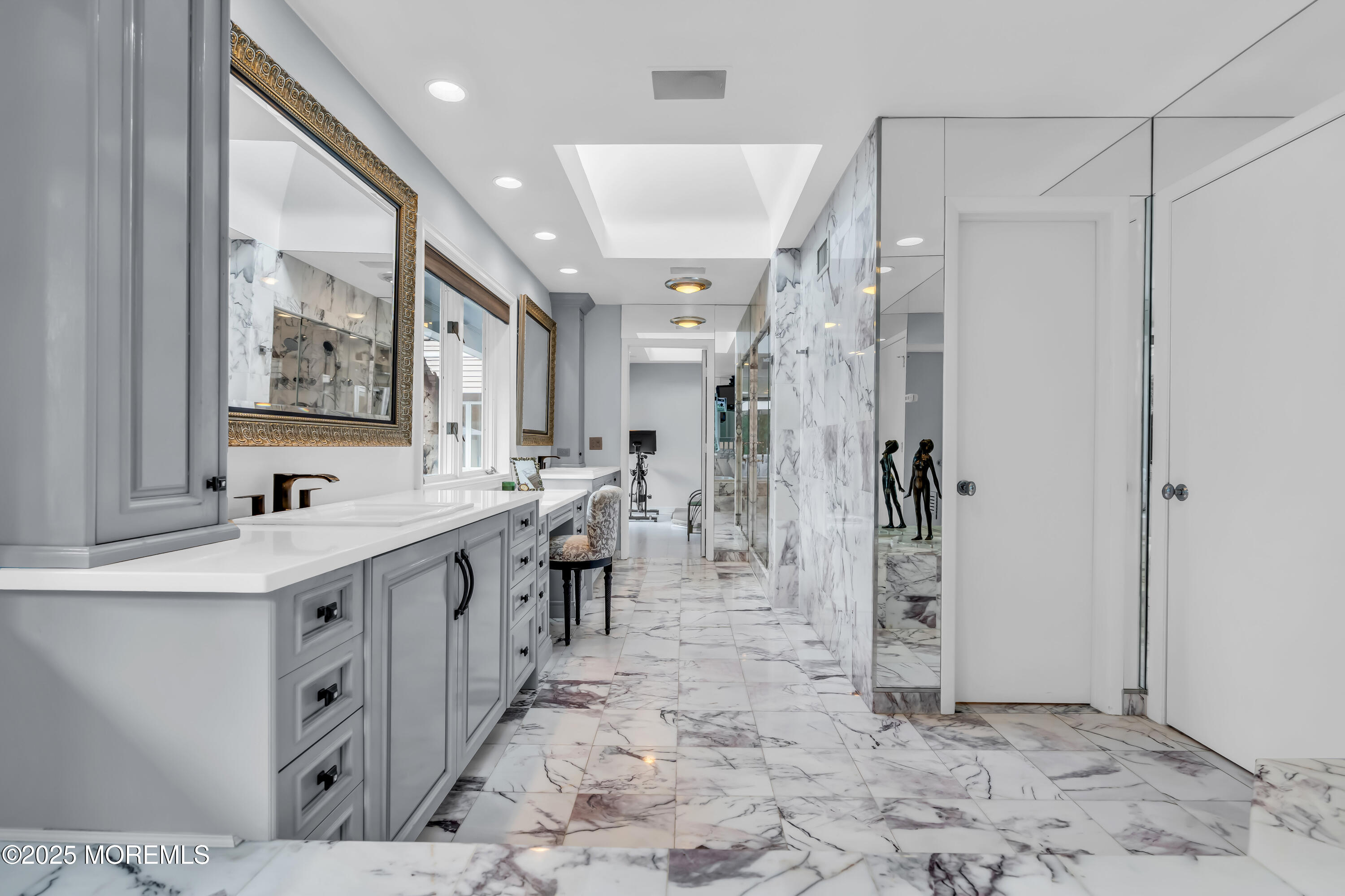 1264 Deal Road Asbury Park, NJ 07712 - Photo 50 of 70 a spacious bathroom with a double vanity sink mirror and shower