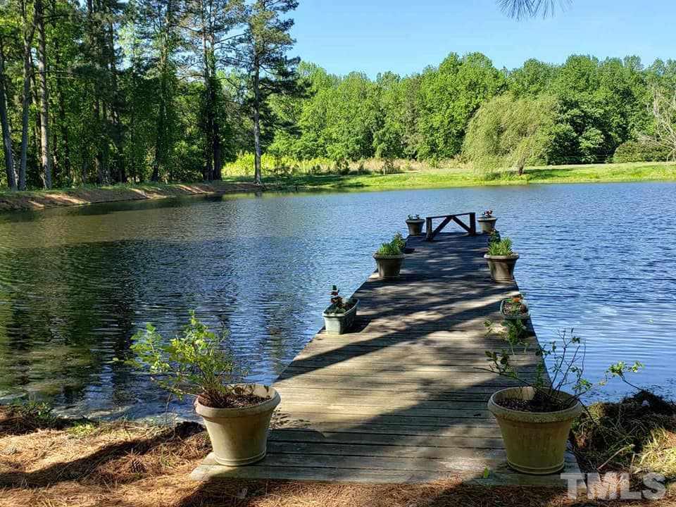 1295 Pilot-Riley Road Zebulon, NC 27597 - Photo 1 of 18 a view of a lake from a yard
