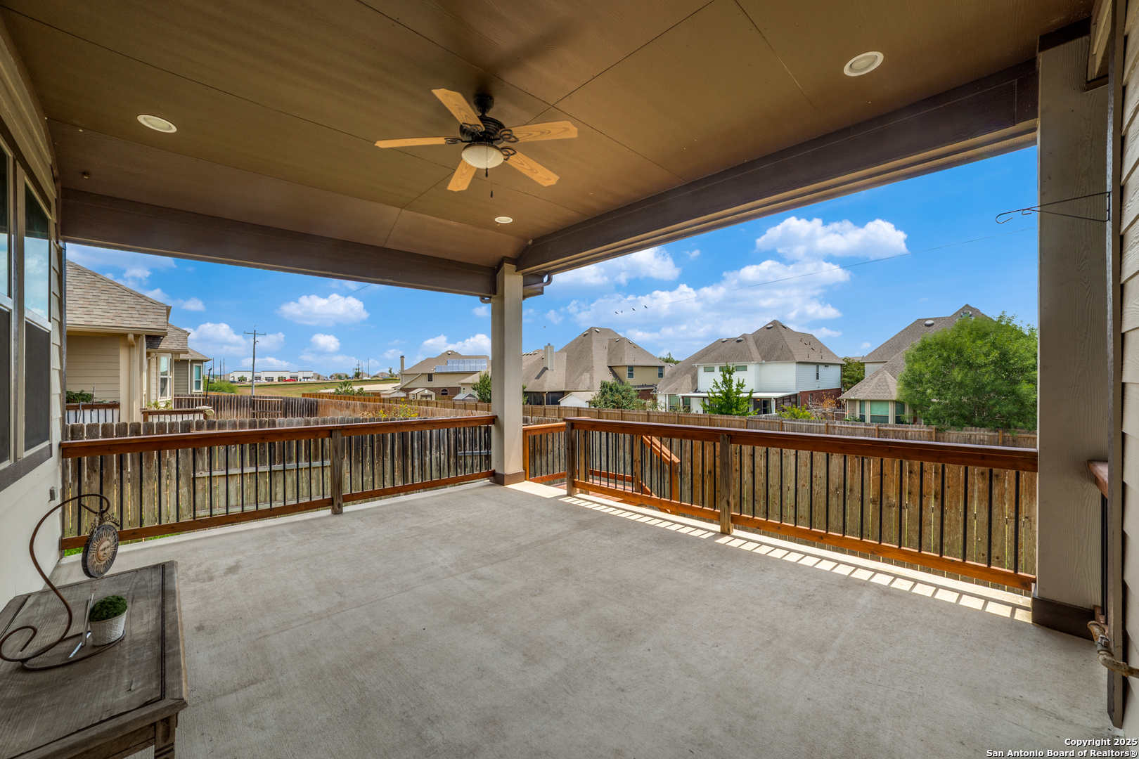 836 Silver Fox Cibolo, TX 78108 - Photo 25 of 26 a view of a porch with a floor to ceiling window