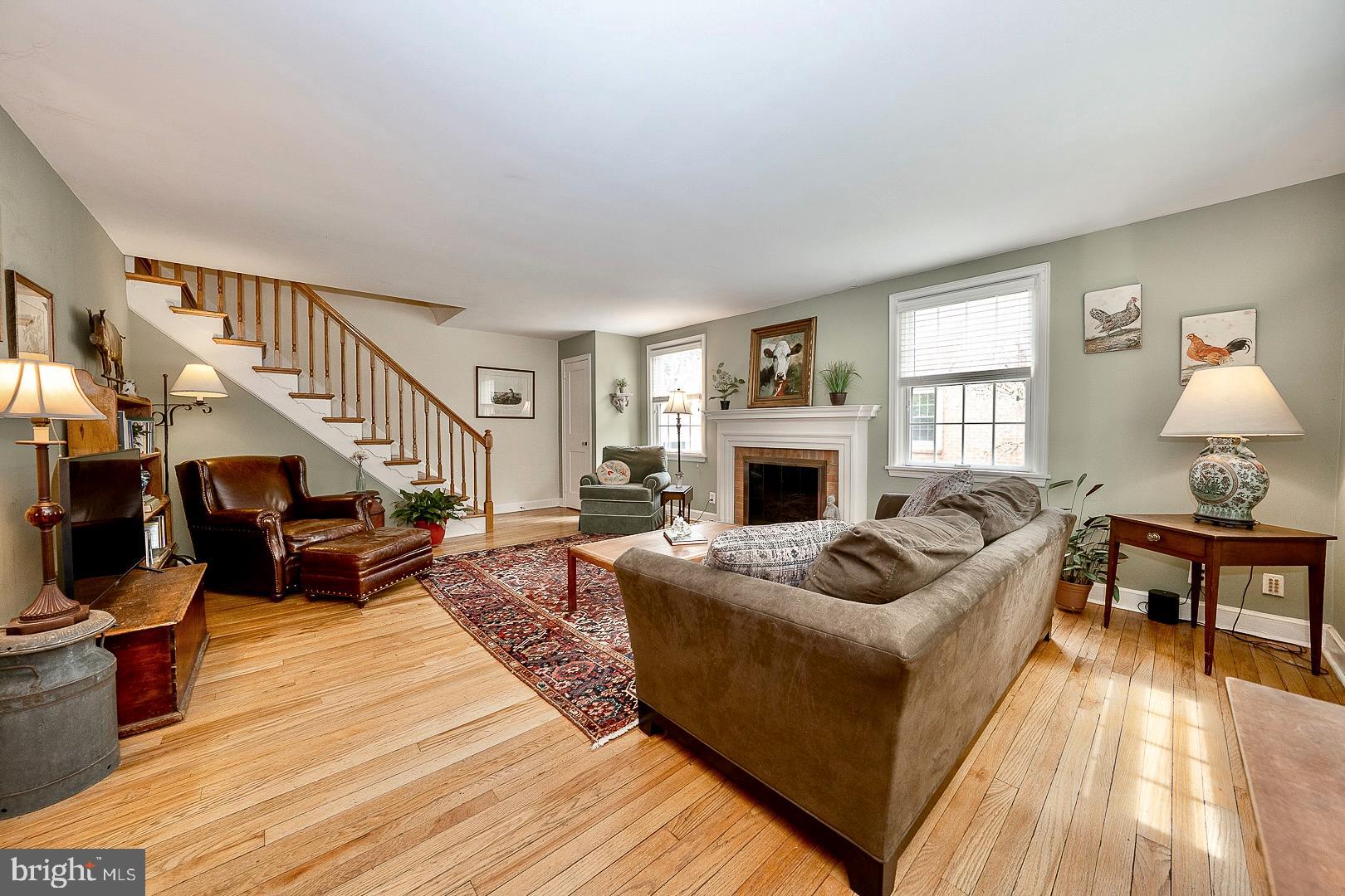 305 Eagle Road Wayne, PA 19087 - Photo 4 of 43 a living room with furniture and a fireplace