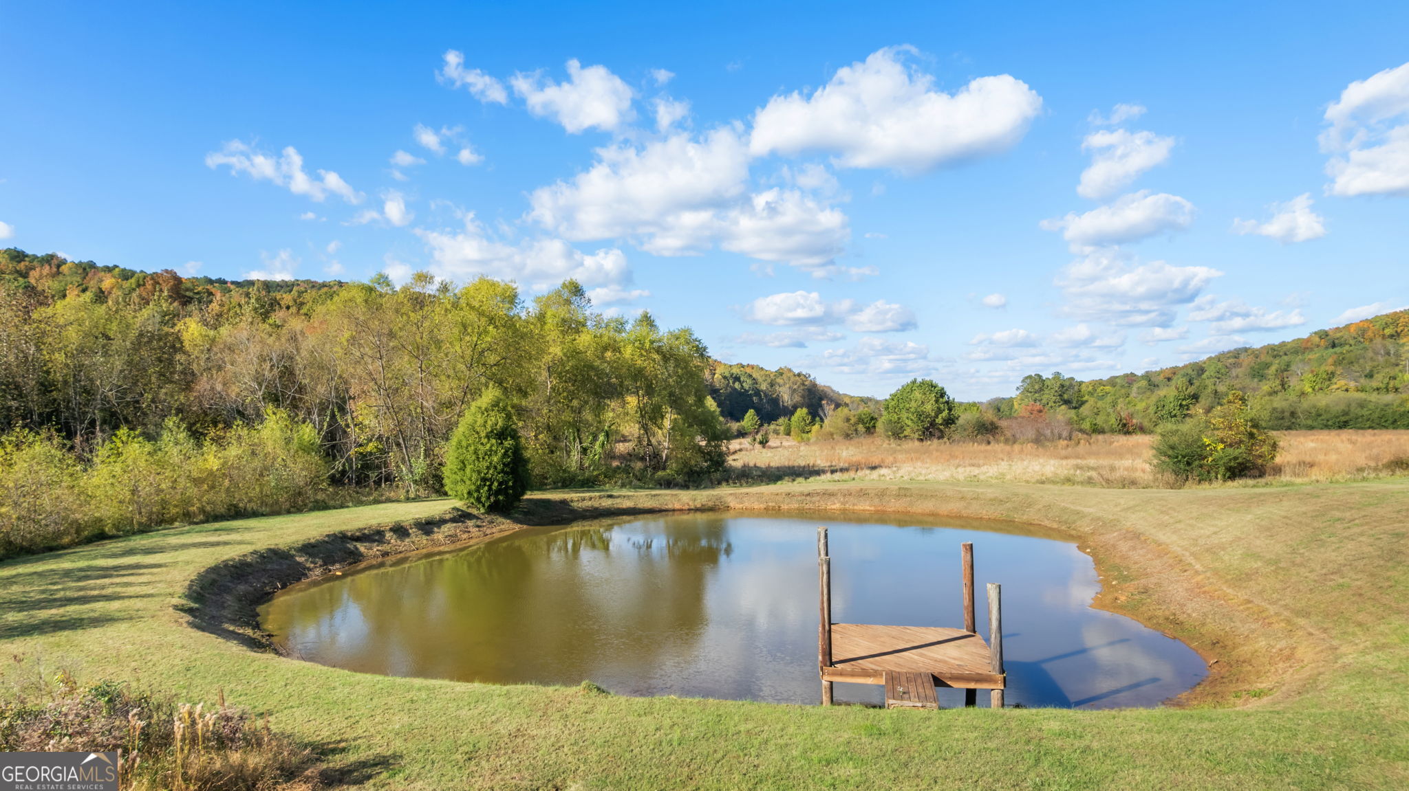 8876 Cave Springs Road Cave Spring, GA 30124 - Photo 31 of 36 a view of a lake with a yard