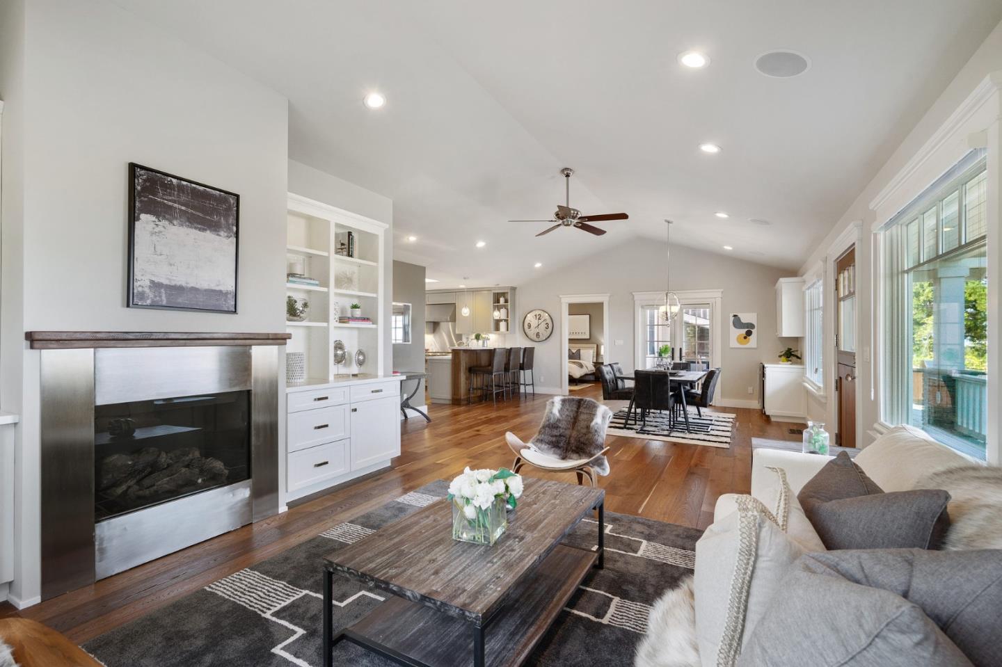 910 Sunset Drive San Carlos, CA 94070 - Photo 10 of 62 a living room with fireplace furniture and a fireplace