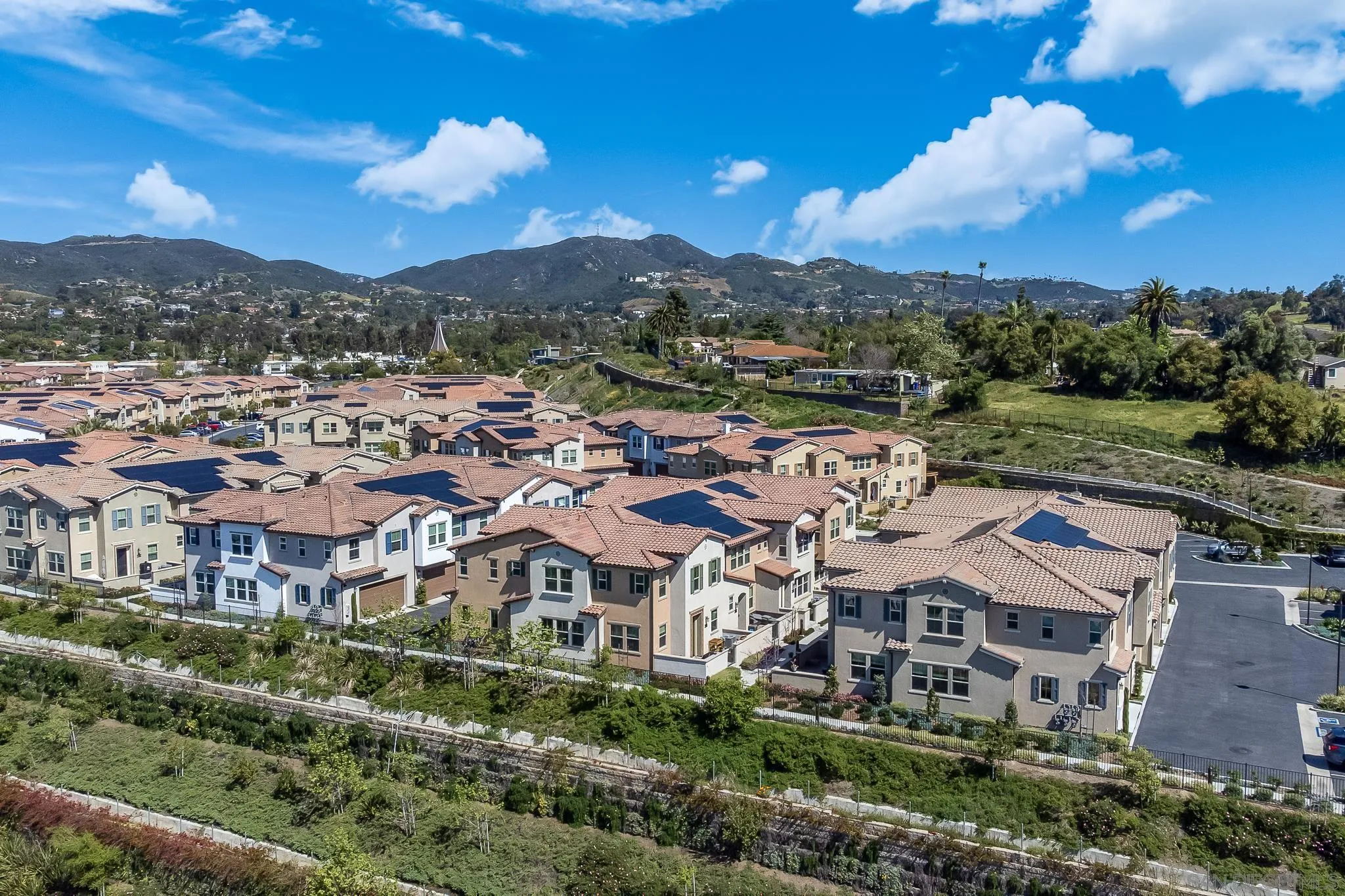 1094 Delpy View Point Vista, CA 92084 - Photo 38 of 43 an aerial view of residential houses with outdoor space and trees