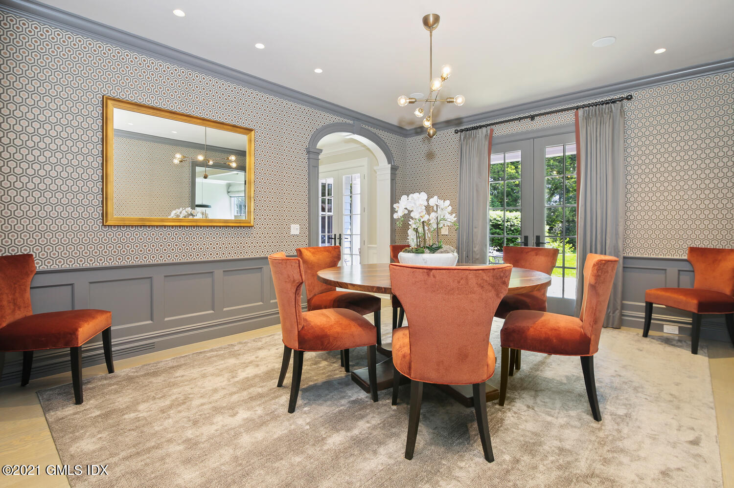 2 Sparrow Lane Greenwich, CT 06830 - Photo 15 of 55 Dining Room w/ French Doors to Terrace
