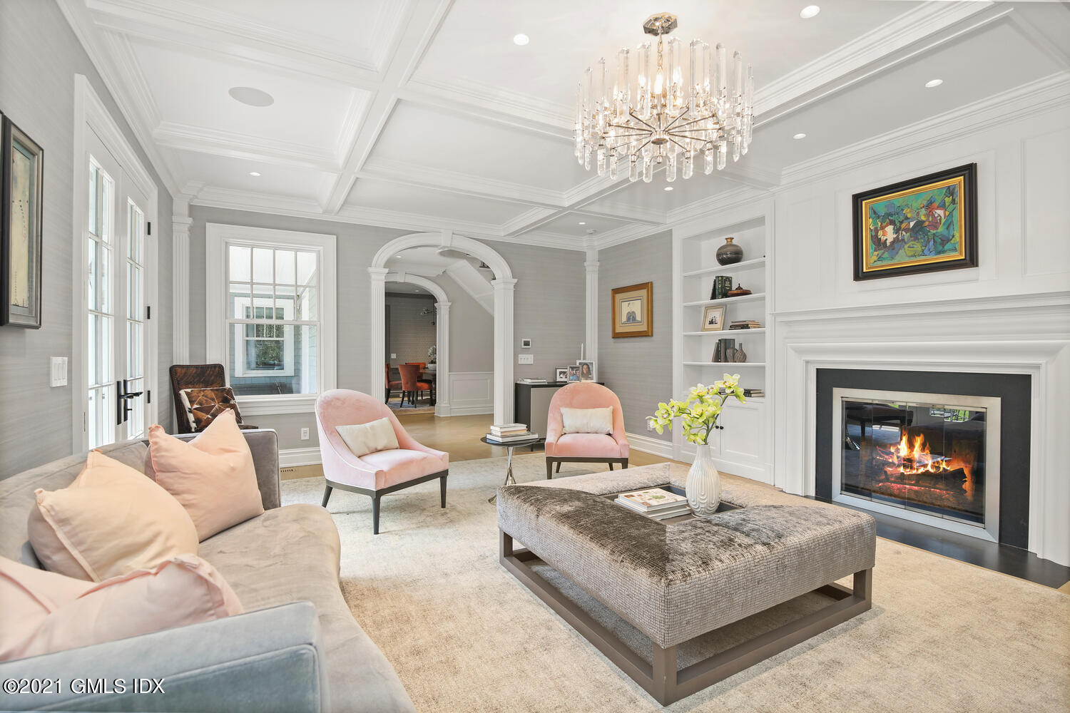 2 Sparrow Lane Greenwich, CT 06830 - Photo 7 of 55 Living room w/Fireplace