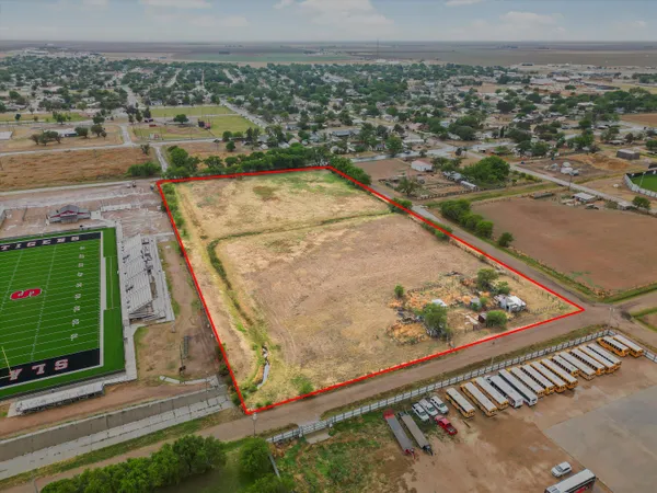 an aerial view of a residential