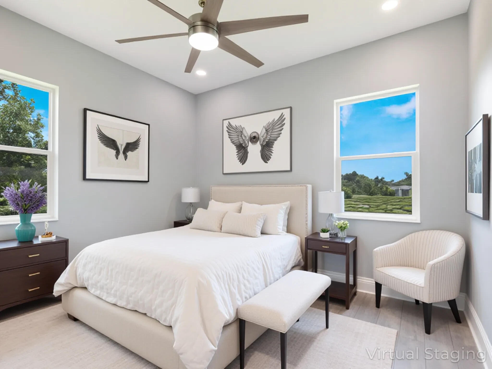 17436 71st Lane North Loxahatchee, FL 33470 - Photo 44 of 50 a bedroom with a bed and a couch