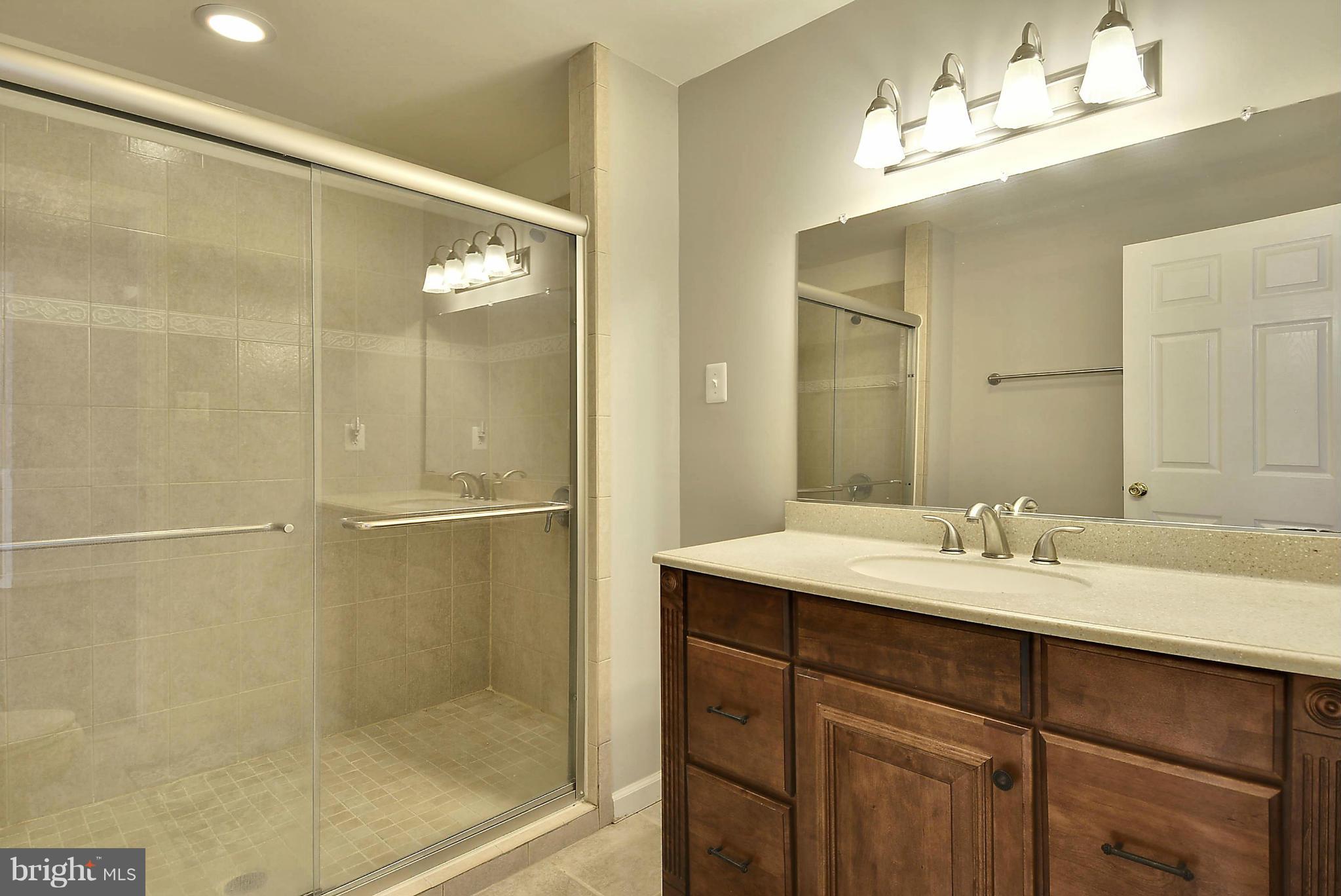 15429 Maple Ridge Drive Woodbine, MD 21797 - Photo 24 of 30 a bathroom with a sink mirror and a shower