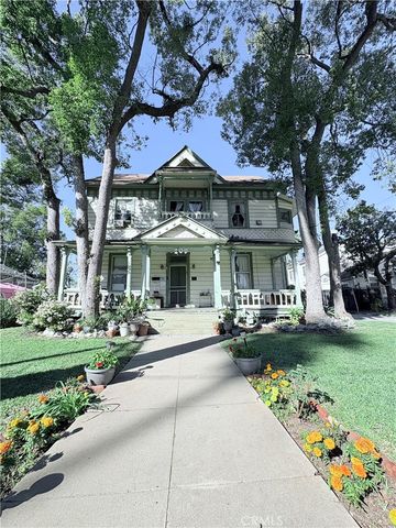 a view of a building with a garden