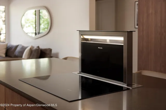 a close view of appliances and cabinets