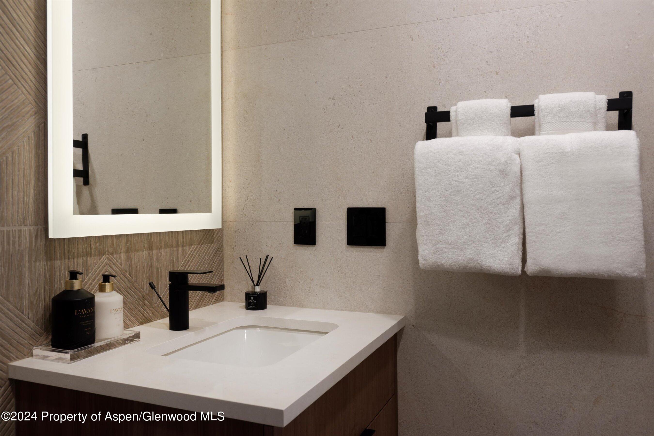 205 East Durant Avenue, Unit 1I Aspen, CO 81611 - Photo 23 of 45 a bathroom with a sink and a mirror