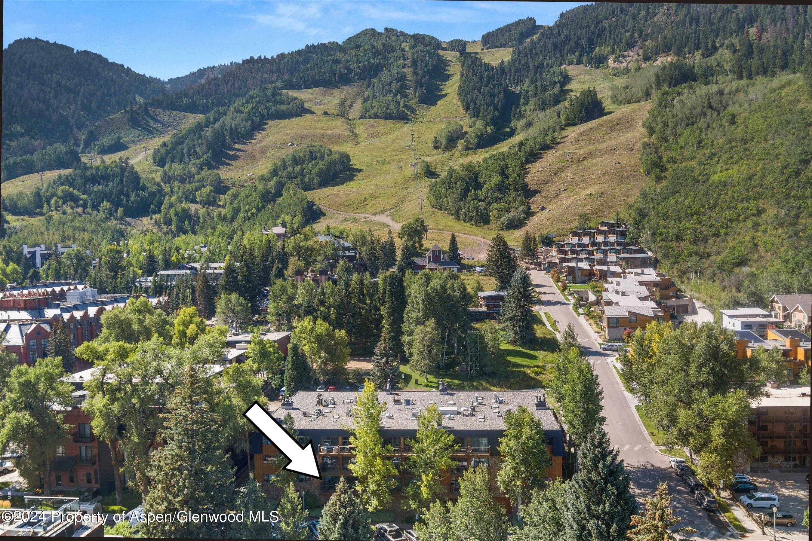 205 East Durant Avenue, Unit 1I Aspen, CO 81611 - Photo 41 of 45 an aerial view of residential house with outdoor space