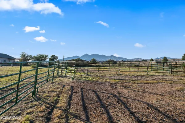 a view of a wooden door