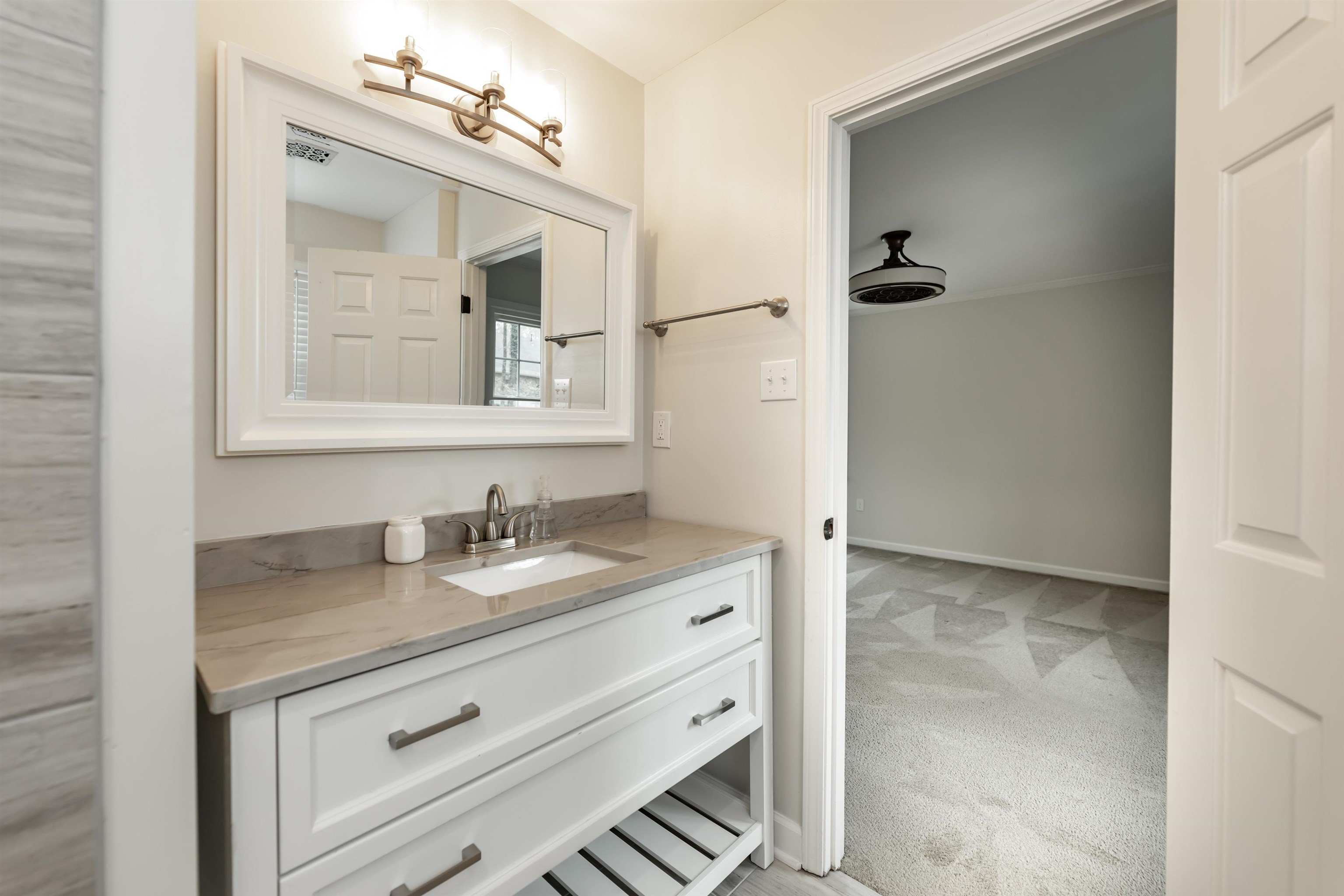 8441 Dogwood Road Germantown, TN 38139 - Photo 20 of 29 Bathroom featuring vanity and light carpet