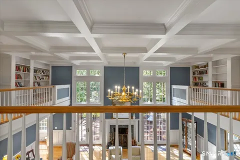 a view of a large window with a swimming pool