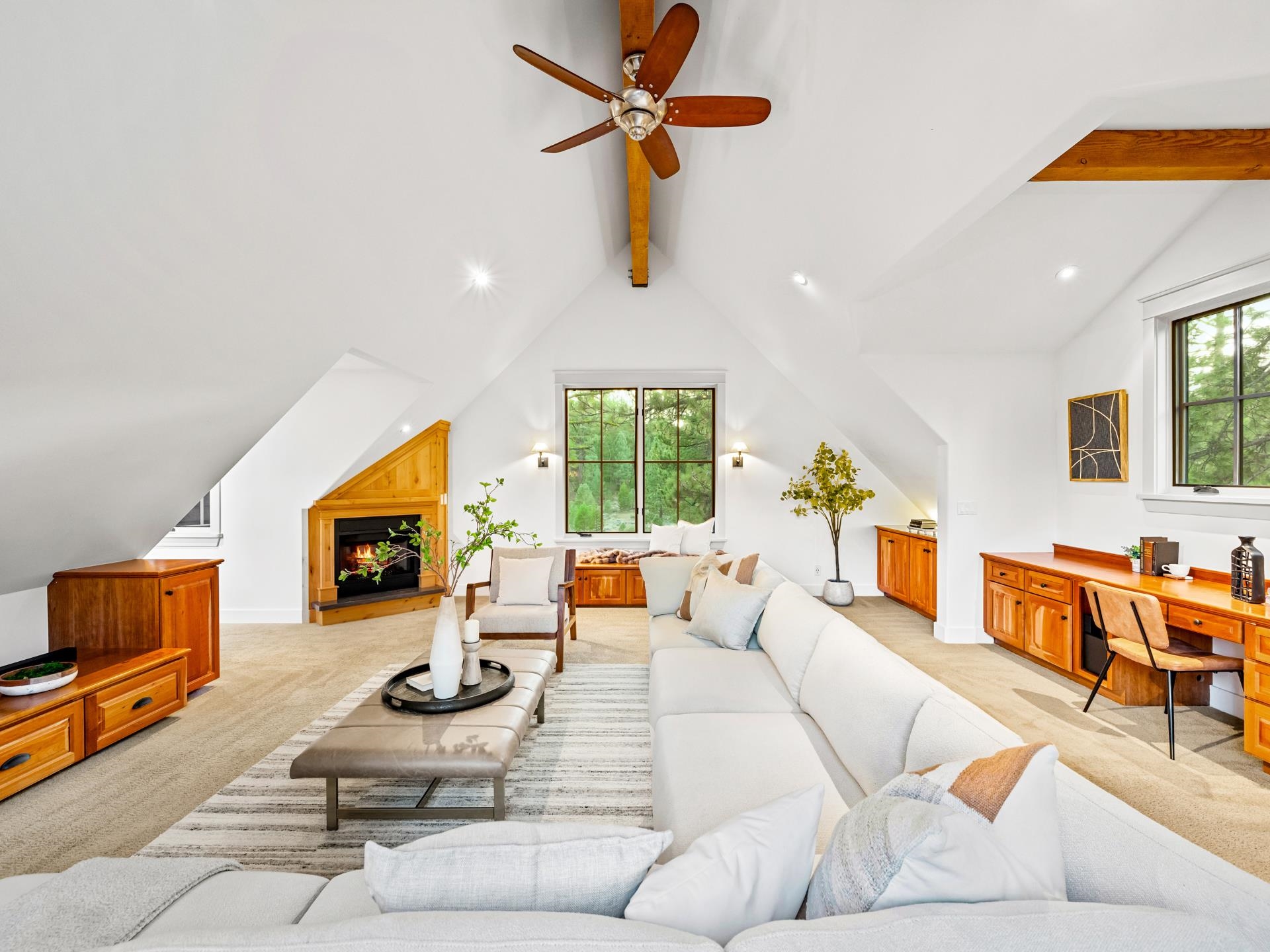 556 Stewart McKay Truckee, CA 96161 - Photo 12 of 27 a living room with furniture fireplace and a window