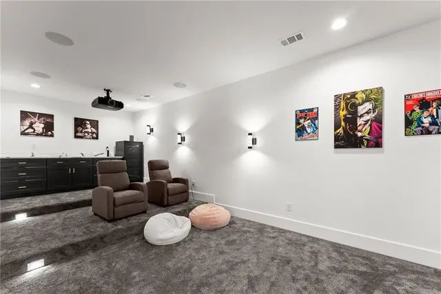 a living room with furniture and a couch