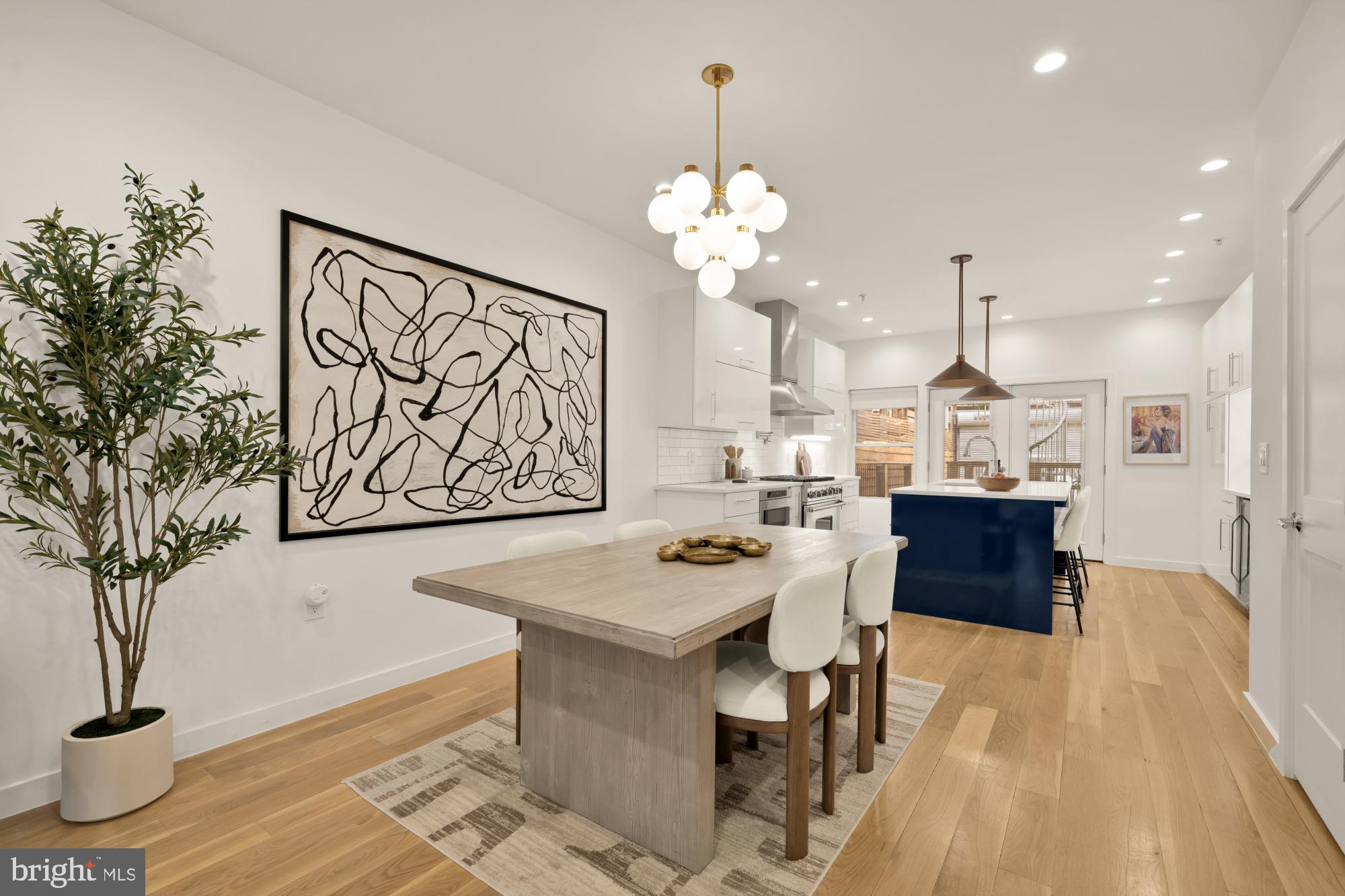 2315 Ontario Road Northwest, Unit 1 Washington, DC 20009 - Photo 11 of 46 Large Dining Room with New Light Fixture