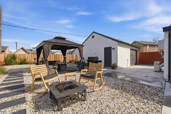 a view of a lounge chair in the patio
