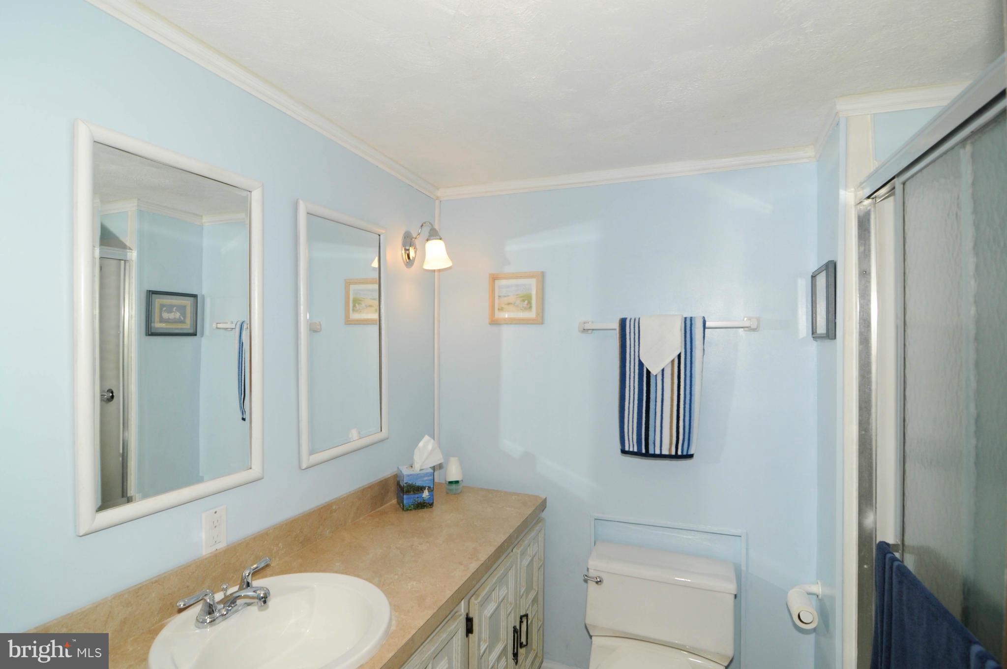 8187 Murphy Road Fulton, MD 20759 - Photo 19 of 25 a bathroom with a granite countertop sink toilet and shower