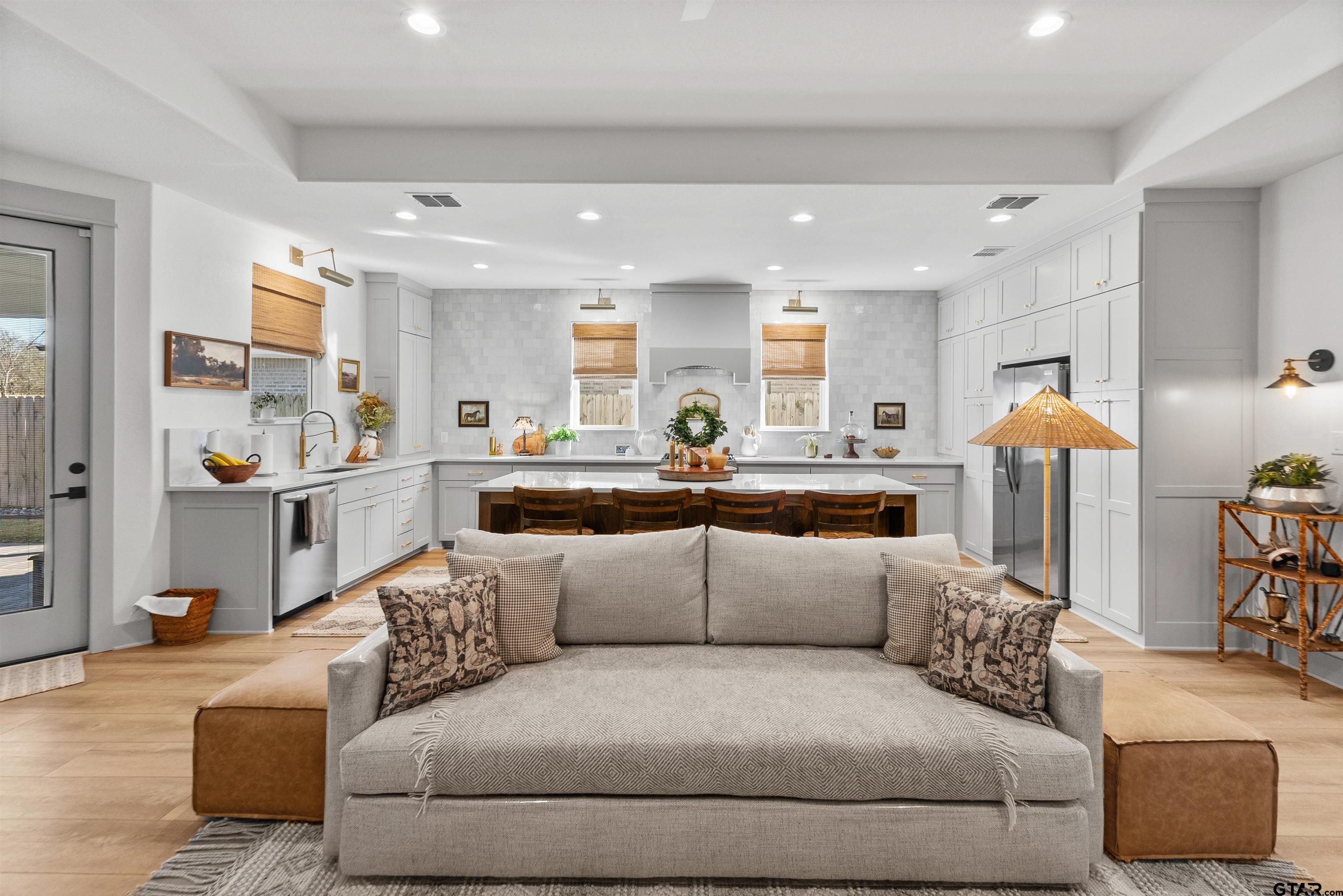 242 Kaul Lane Bullard, TX 75757 - Photo 3 of 45 a living room with furniture and kitchen view