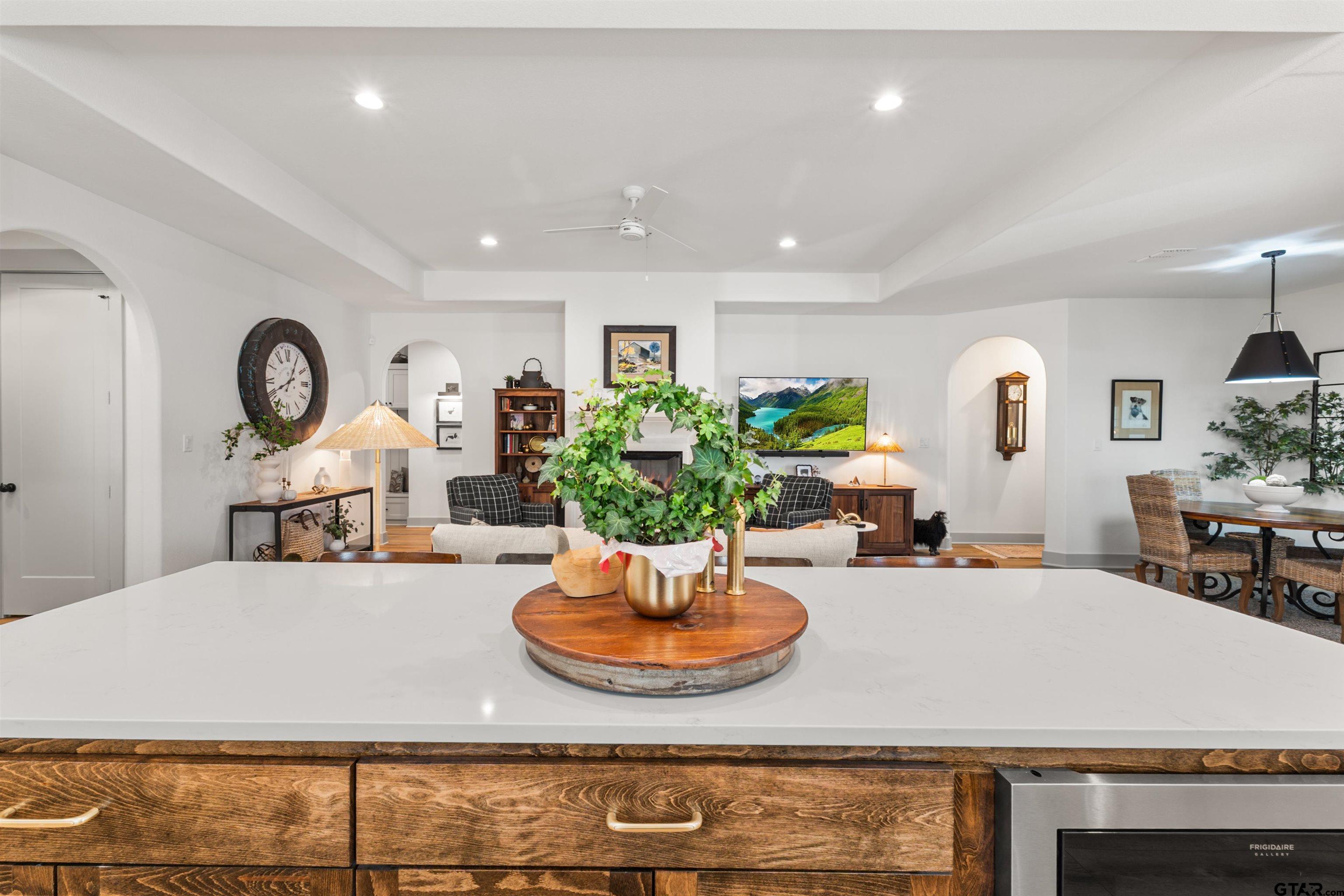 242 Kaul Lane Bullard, TX 75757 - Photo 10 of 45 a living room with furniture and kitchen view