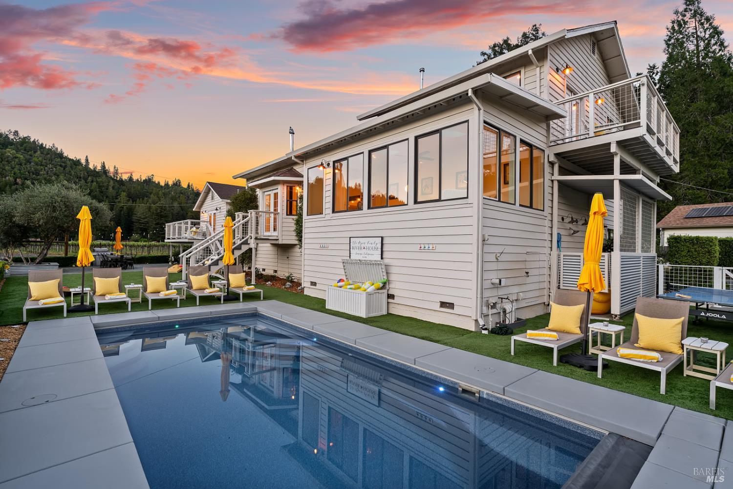 16530 Laughlin Road Guerneville, CA 95446 - Photo 2 of 57 Newer in ground pool with vineyard and ridgeline views