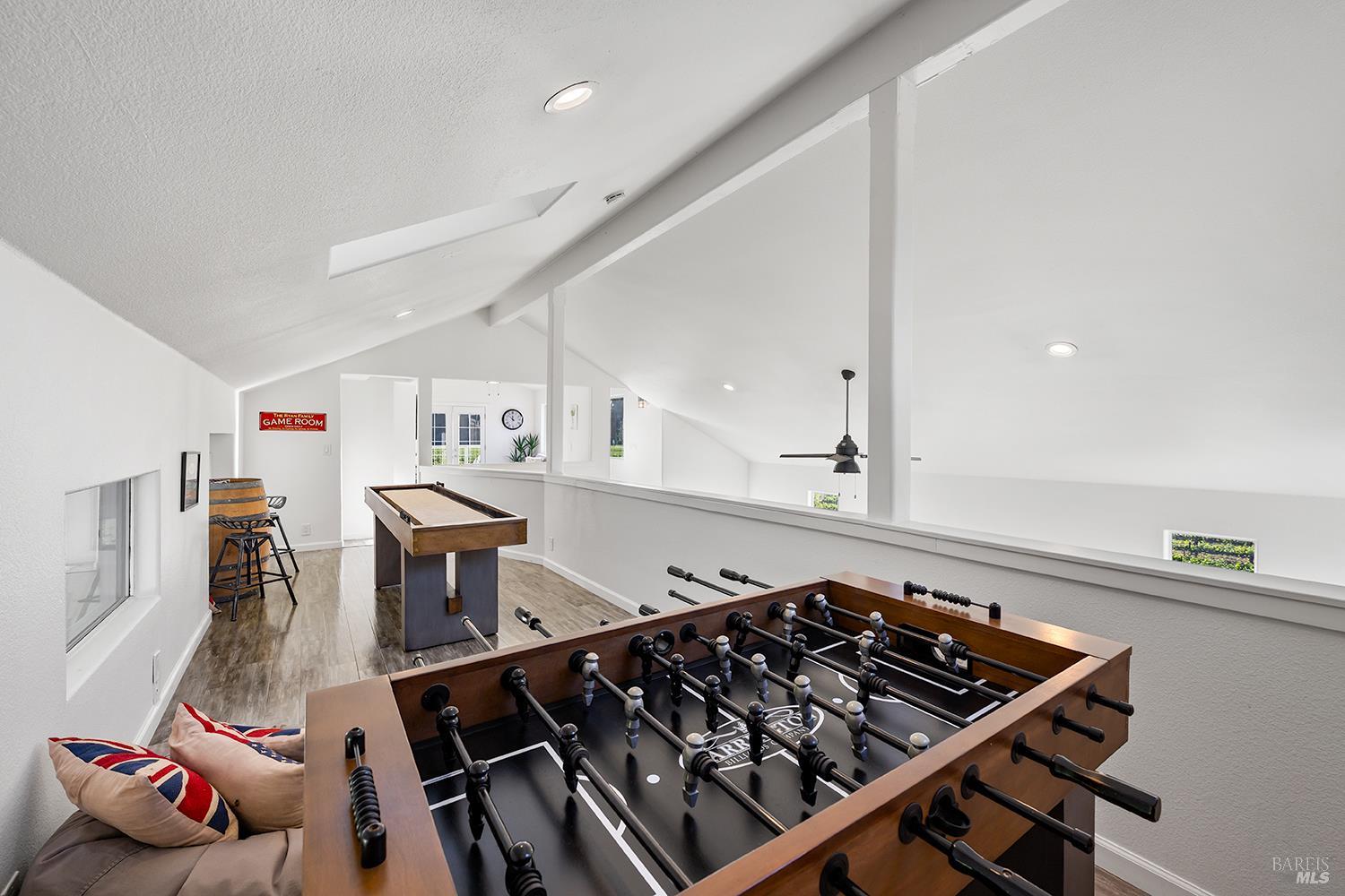 16530 Laughlin Road Guerneville, CA 95446 - Photo 38 of 57 Upstairs loft game room overlooks the living room downstairs