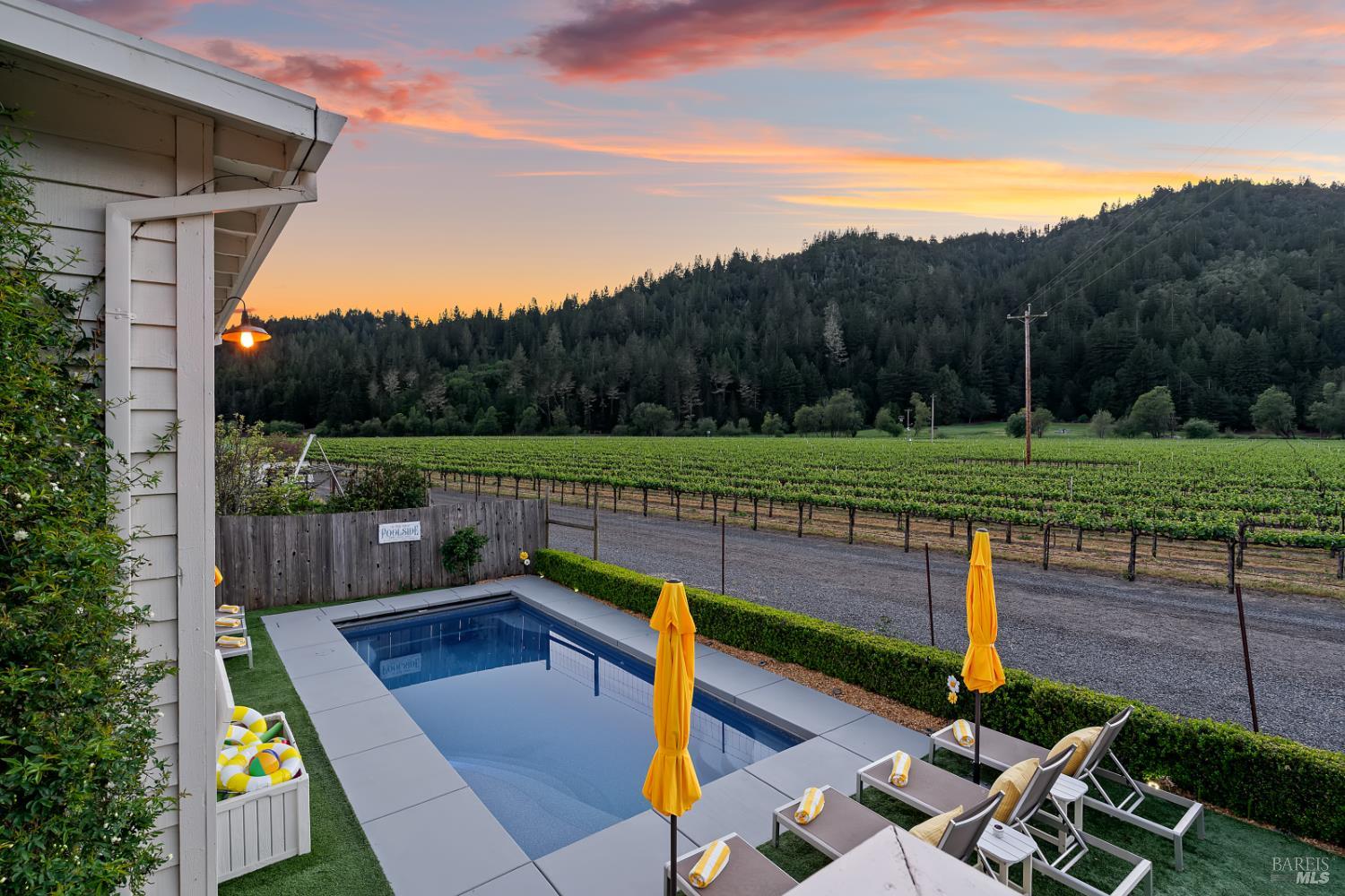 16530 Laughlin Road Guerneville, CA 95446 - Photo 47 of 57 Calm poolside evenings under the stars could be a nightly ritual