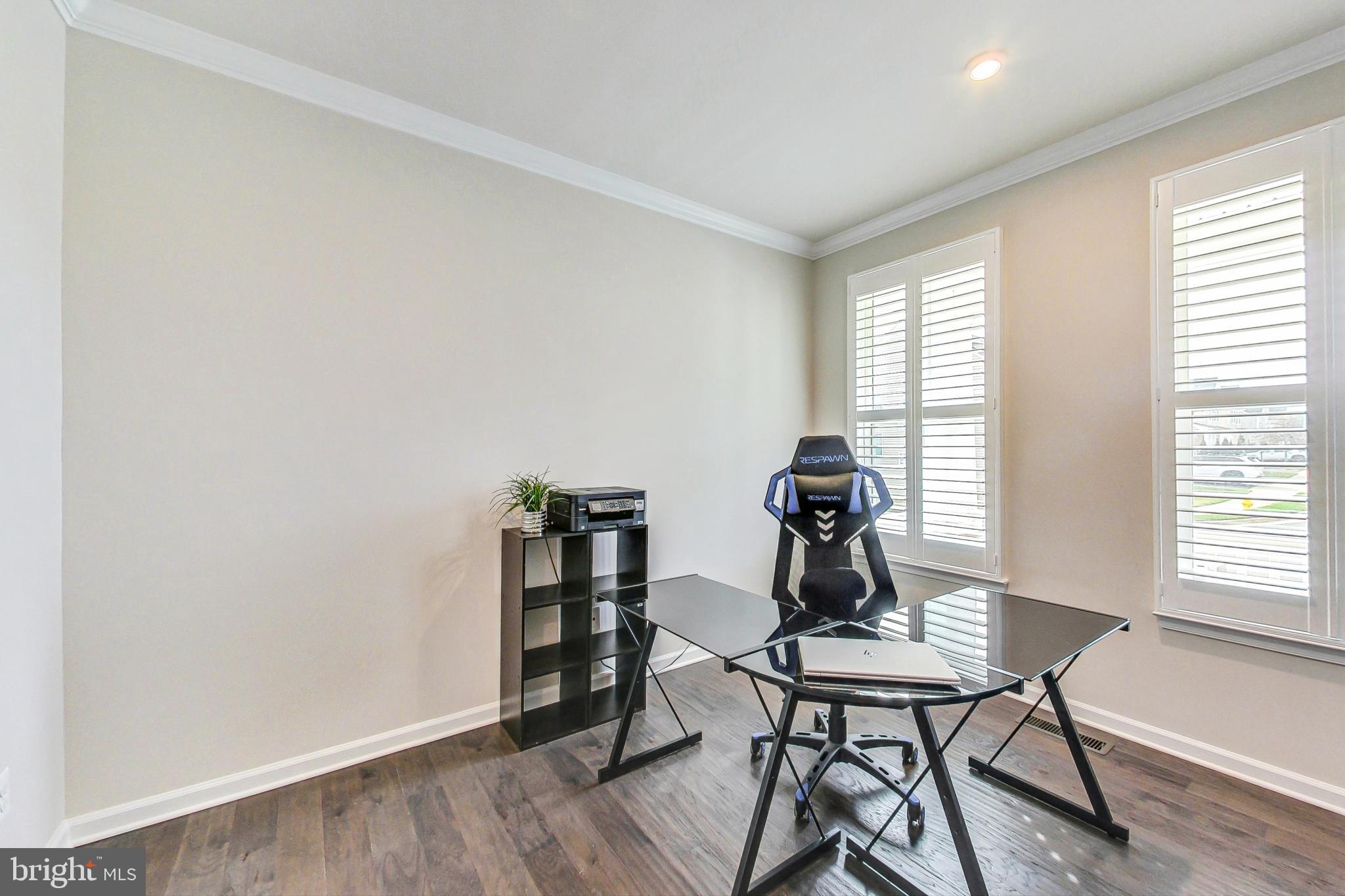 4513 Cotswold Manor Loop Woodbridge, VA 22192 - Photo 19 of 73 Office w/ crown molding, HWs, LEDs, French doors