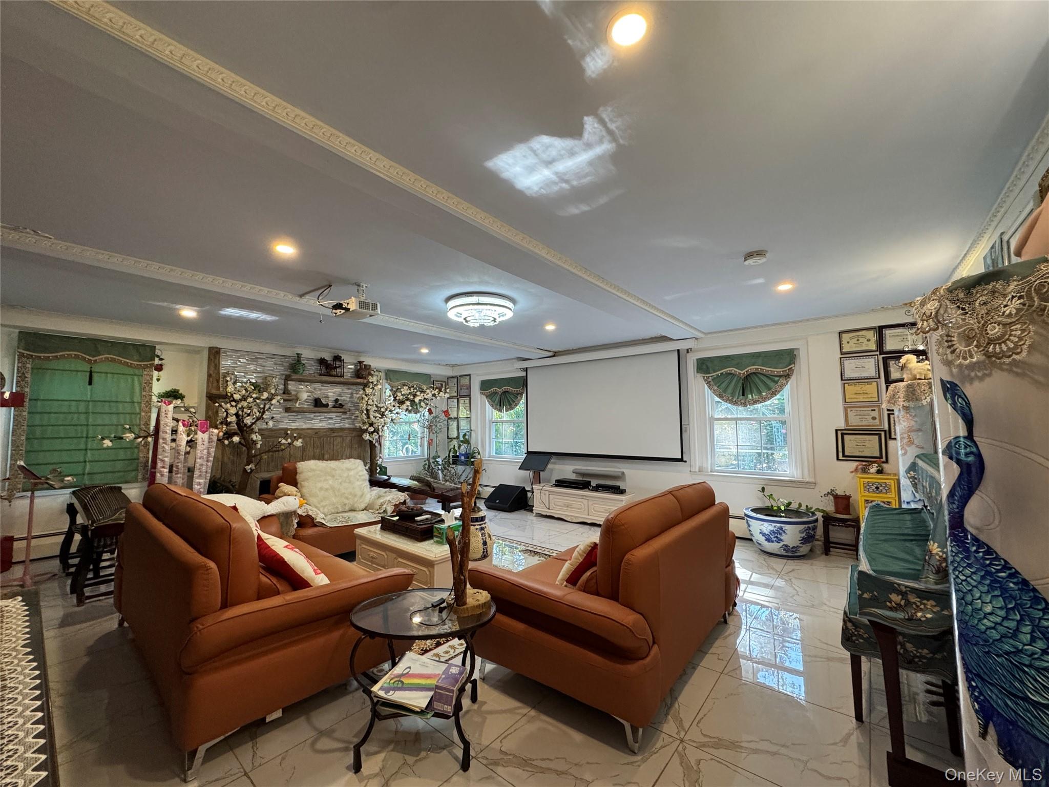 16 Ascot Ridge Great Neck, NY 11021 - Photo 9 of 23 Living area with ornamental molding and baseboard heating