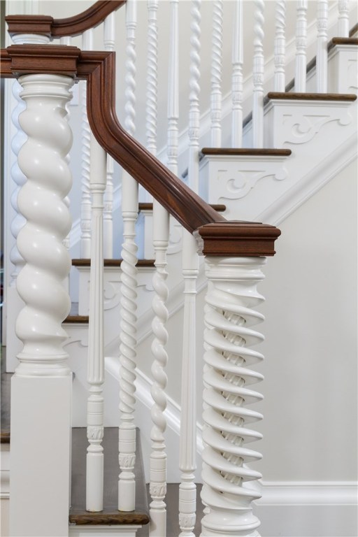 601 Beavertail Road Jamestown, RI 02835 - Photo 11 of 44 Architecturally stunning bannisters. One of two staircases
