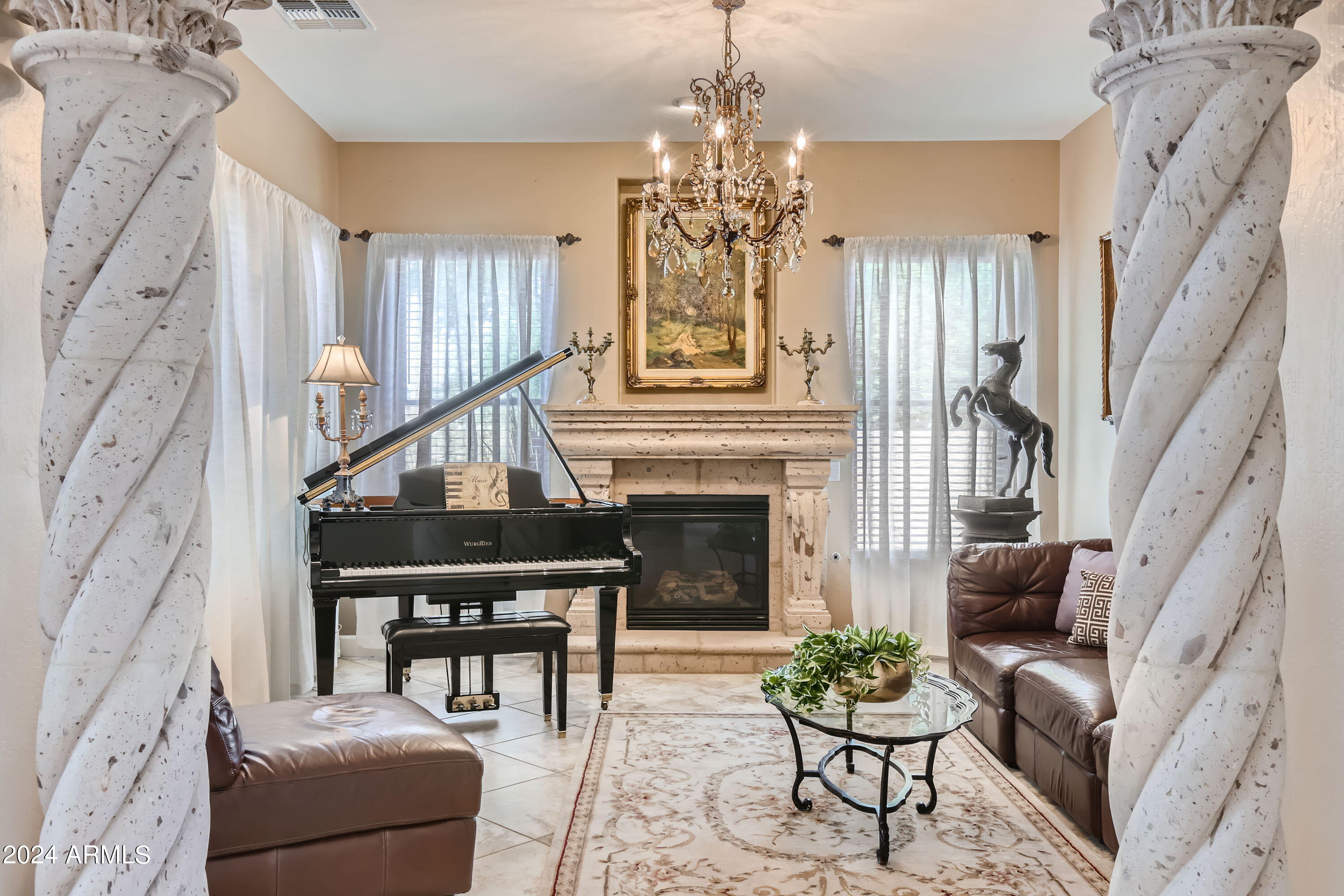 4629 West Summerside Road Laveen, AZ 85339 - Photo 6 of 44 Stunning Cantera Columns Living Rm
