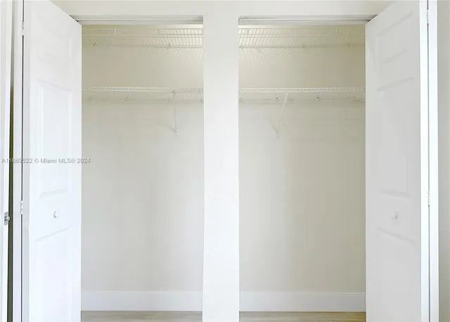 a close view of closet