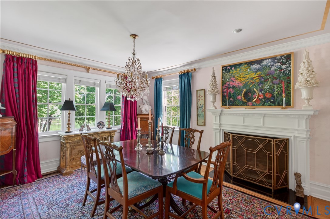 4634 Butte Road Richmond, VA 23235 - Photo 18 of 60 Formal Dining Room with river view and wood burnin