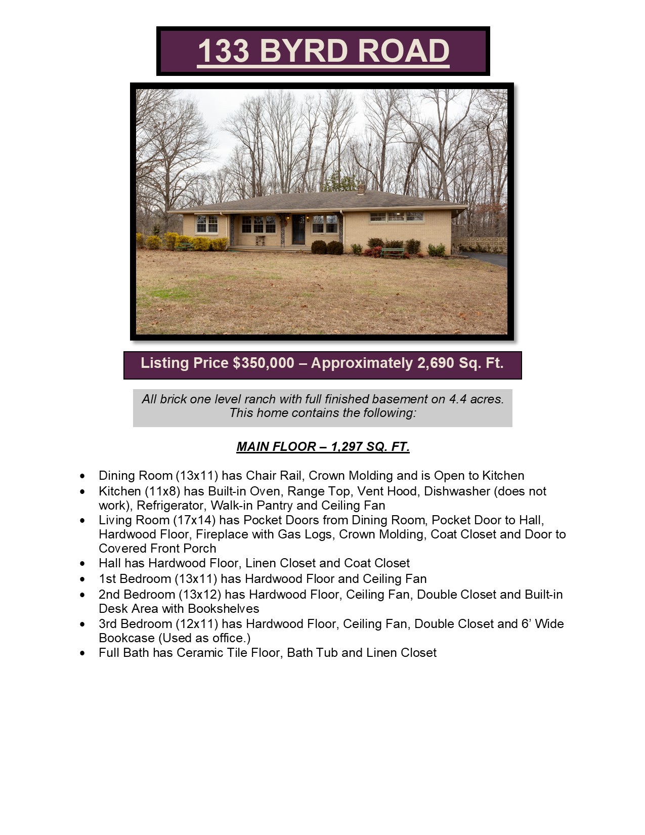 133 Byrd Road Dover, TN 37058 - Photo 34 of 35 a picture of a bench in a building