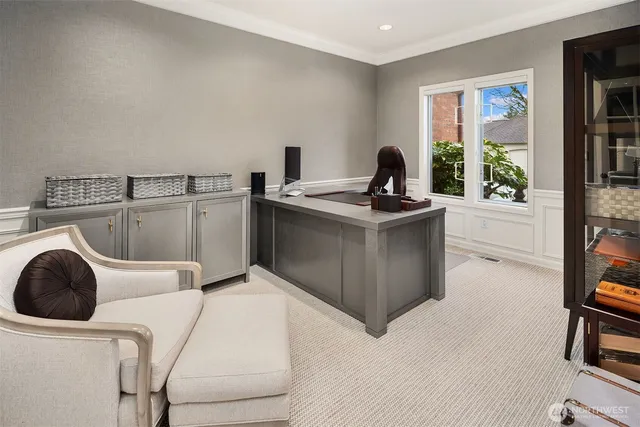 a view of cabinets and washer dryer