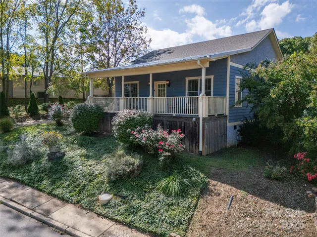 a view of a house with garden