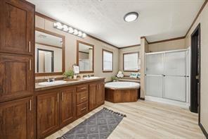 7466 County Road 573 Blue Ridge, TX 75424 - Photo 11 of 25 a bathroom with a granite countertop sink mirror and