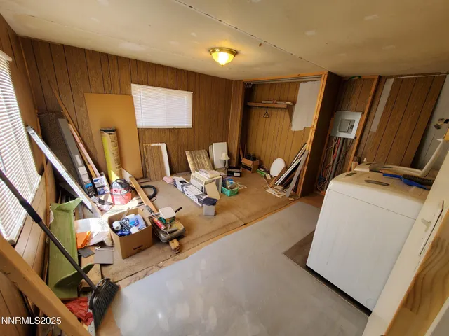 a room with gym equipment