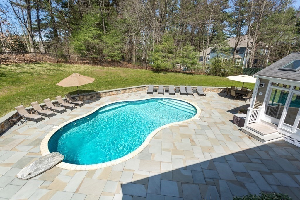 4 Griffin Road Franklin, MA 02038 - Photo 37 of 42 a view of a swimming pool with a yard