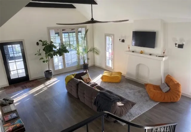 a kitchen with a stove and a table