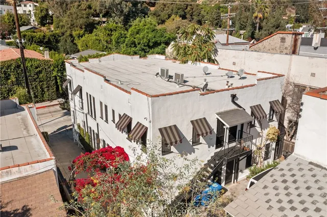 an aerial view of a city