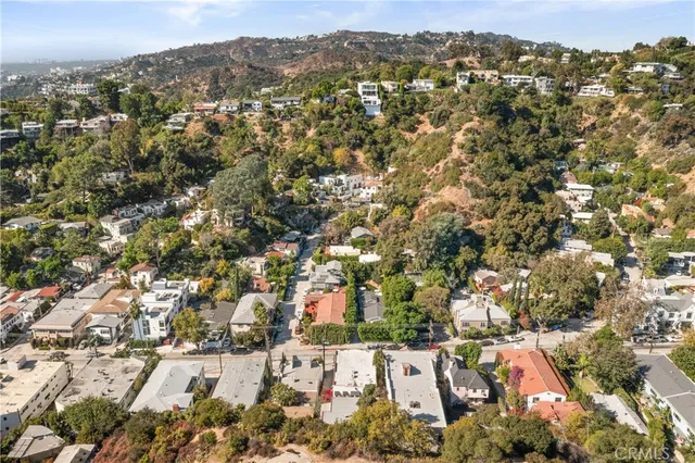 an aerial view of a city