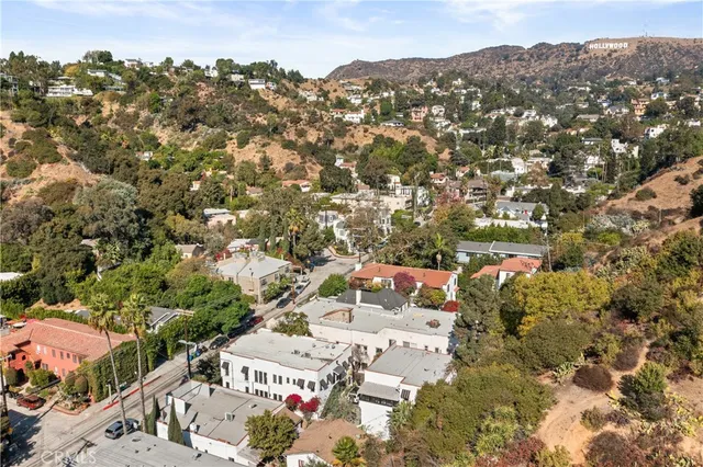 an aerial view of a city