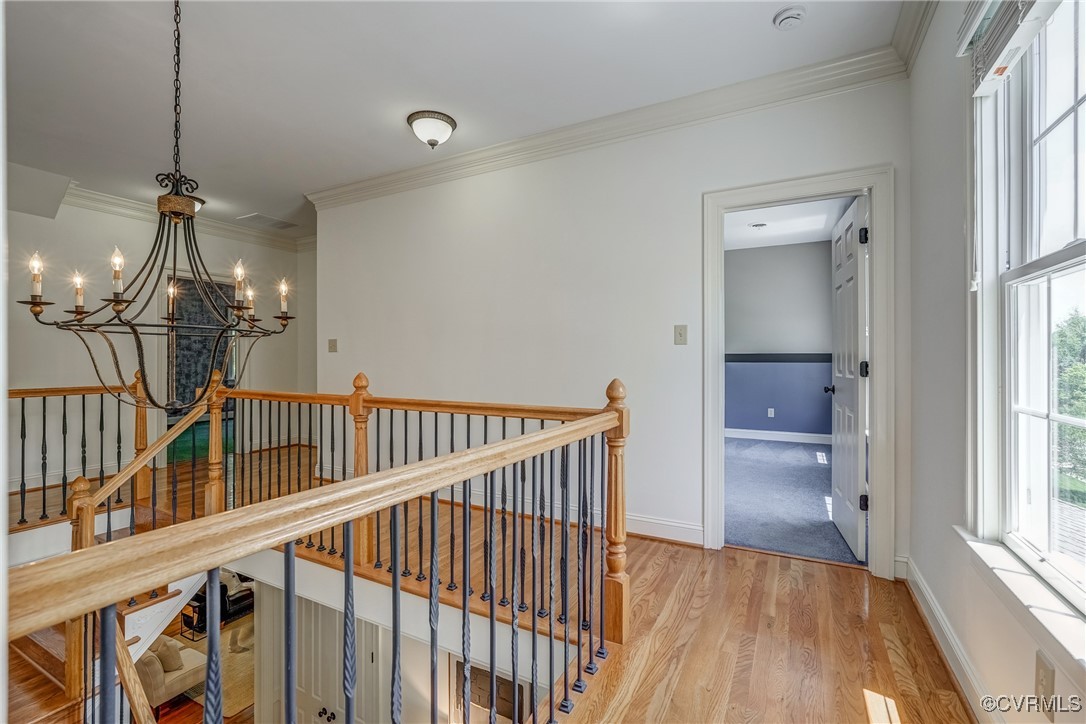 3330 Handley Road Midlothian, VA 23113 - Photo 29 of 49 Elegant wood staircase with intricate wrought iron