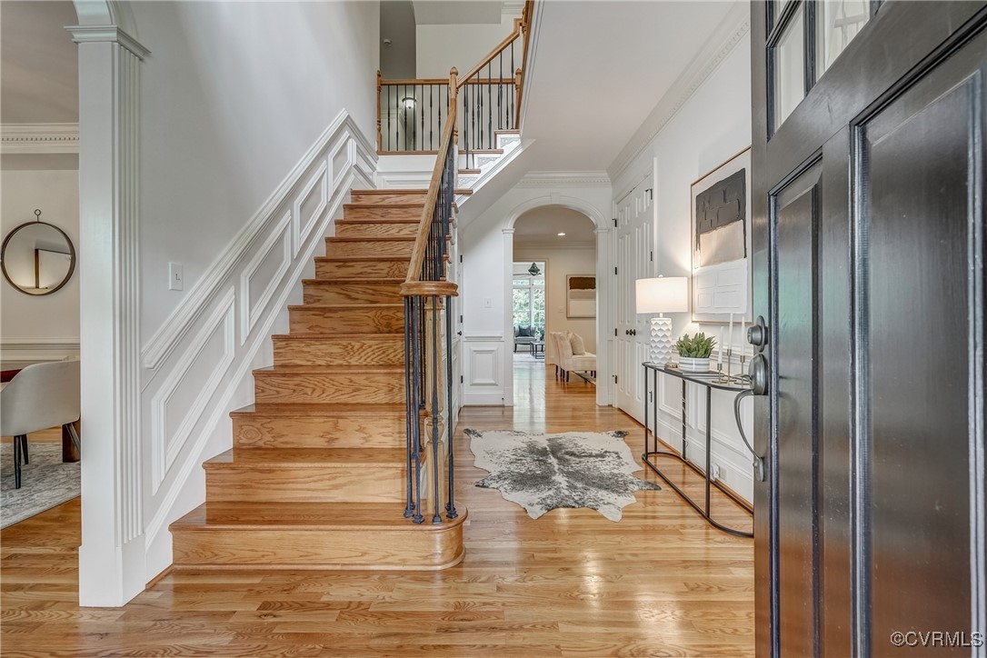 3330 Handley Road Midlothian, VA 23113 - Photo 5 of 49 Elegant entryway featuring rich wood floors, arche