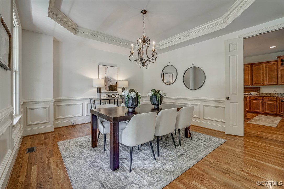 3330 Handley Road Midlothian, VA 23113 - Photo 9 of 49 Sophisticated formal dining room showcasing wood f
