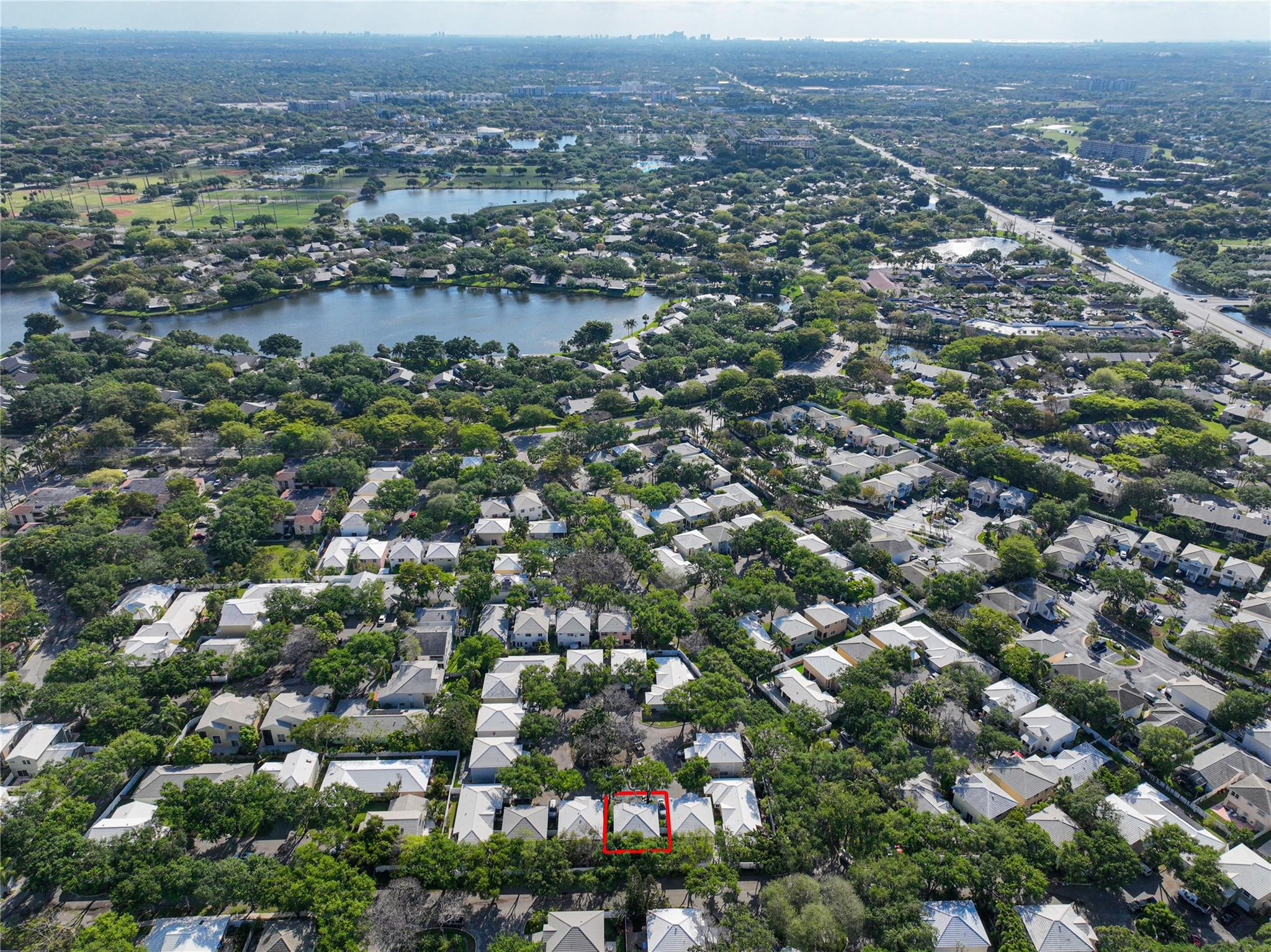 9871 Northwest 2nd Court Plantation, FL 33324 - Photo 8 of 21 an aerial view of city and lake