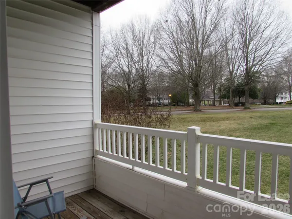 a view of a wooden deck